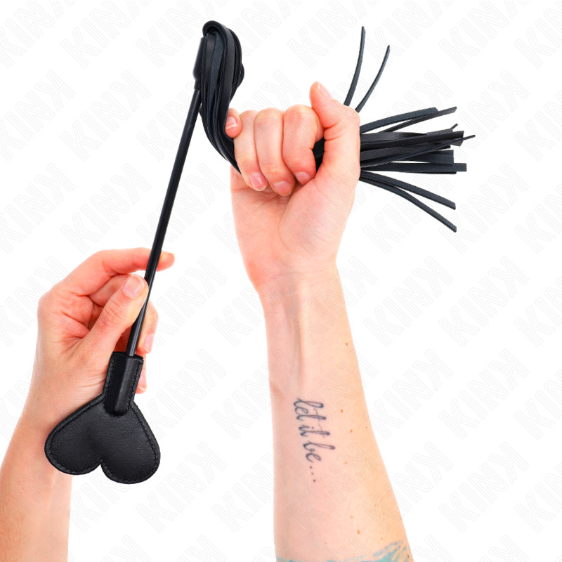 KINK - szív alakú 35 cm-es ostor, érzéki játékhoz - Image 4