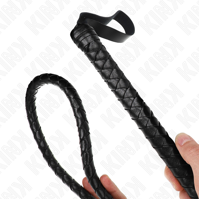 KINK – hosszú fekete kígyóbőr ostor 210 cm - Image 4