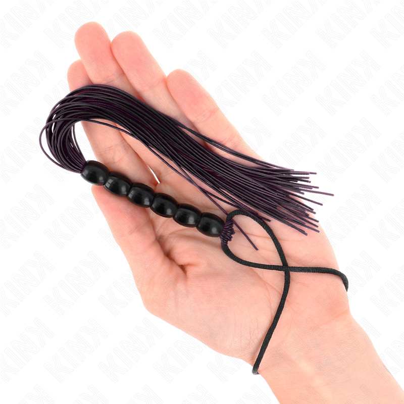 KINK – mini szilikon ostor 6 fekete gyöngyökkel - Image 3