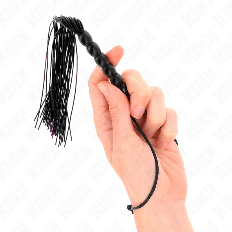 KINK – mini szilikon ostor 6 fekete gyöngyökkel - Image 4