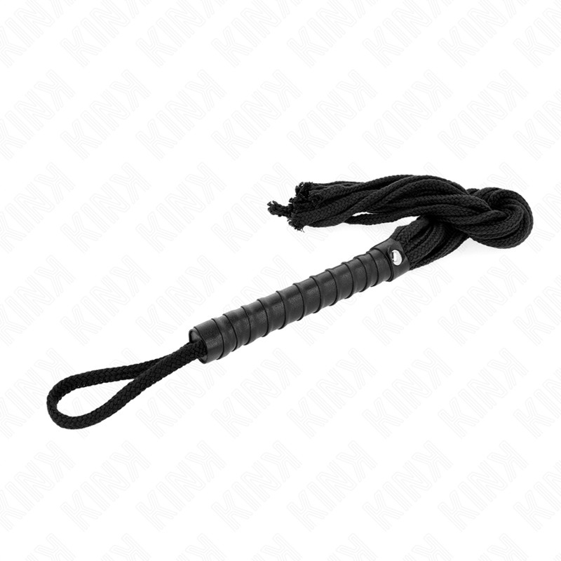KINK – prémium fekete kötél korbács 56 cm - Image 2