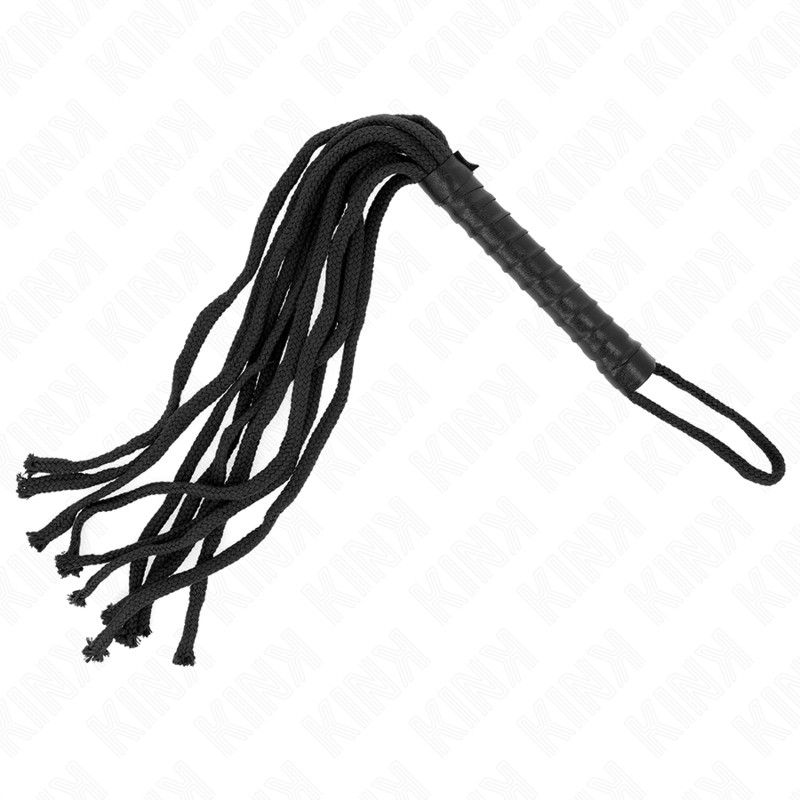 KINK – prémium fekete kötél korbács 56 cm - Image 3