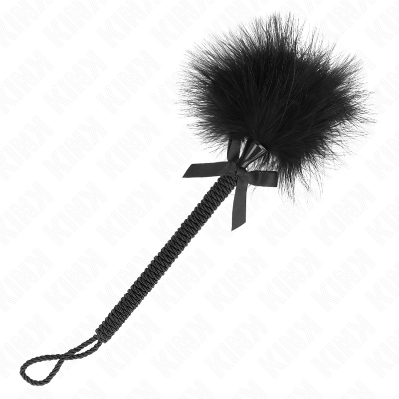 KINK – 25 cm-es nyakörv tollakkal és fekete masnival