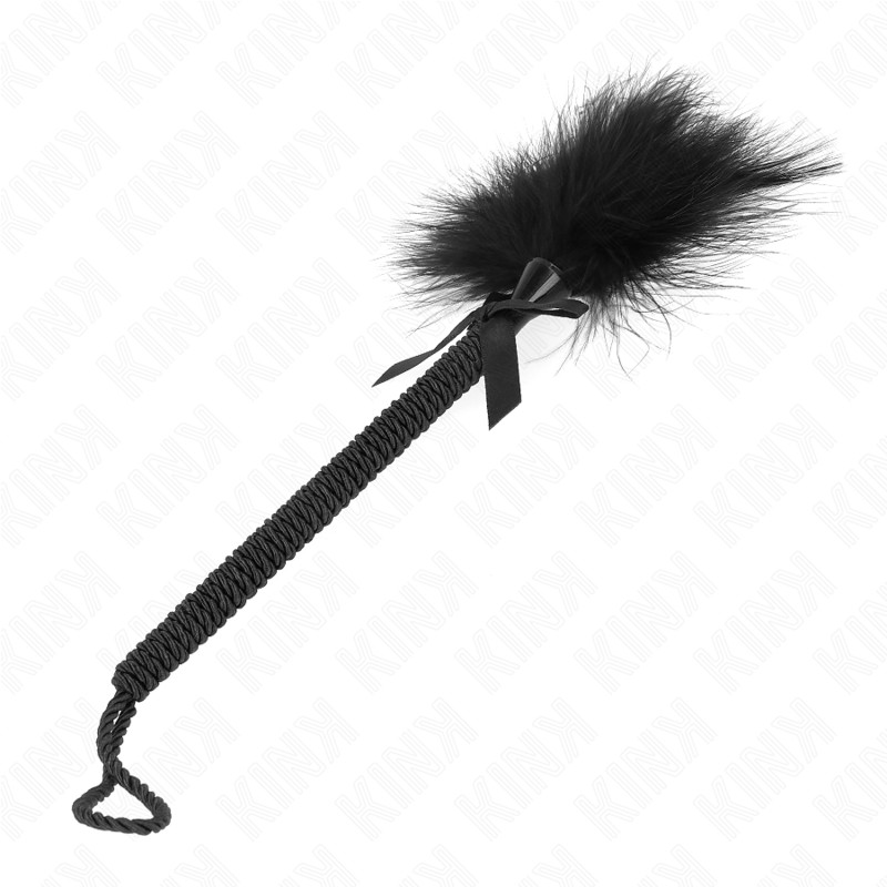 KINK – 25 cm-es nyakörv tollakkal és fekete masnival - Image 2