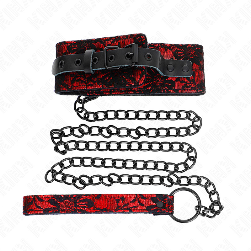 KINK – csipke nyaklánc valódi bőr övvel, 105 cm - Image 2