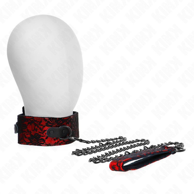 KINK – csipke nyaklánc valódi bőr övvel, 105 cm - Image 5