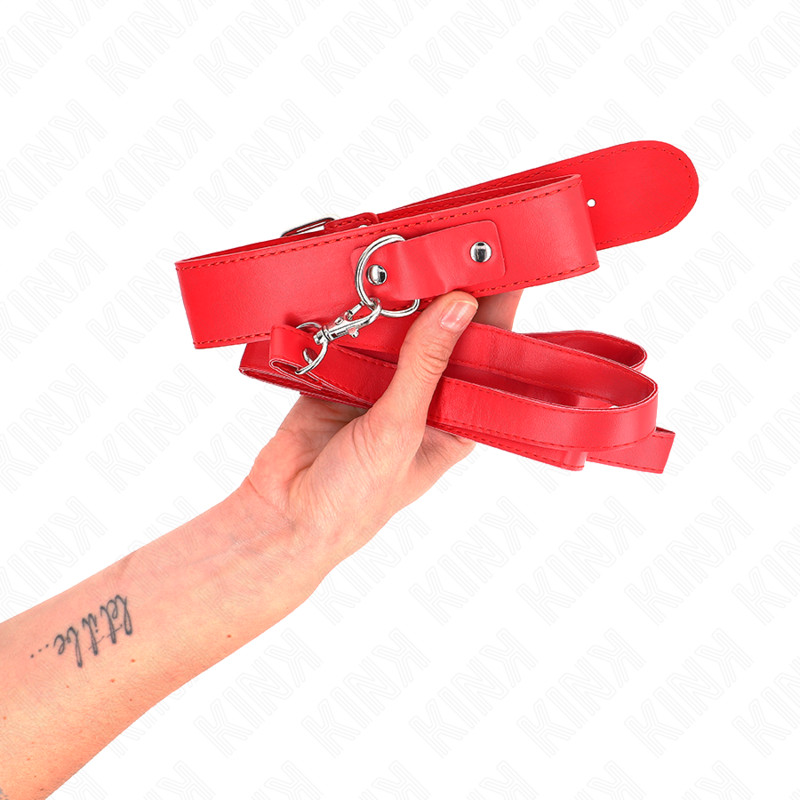 KINK – állítható nyaklánc övvel, vörös színben - Image 3
