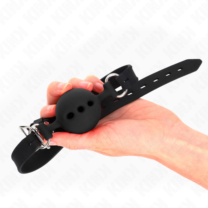 KINK - állítható szilikon gátló – 55 cm fekete, 5 cm golyóval - Image 3