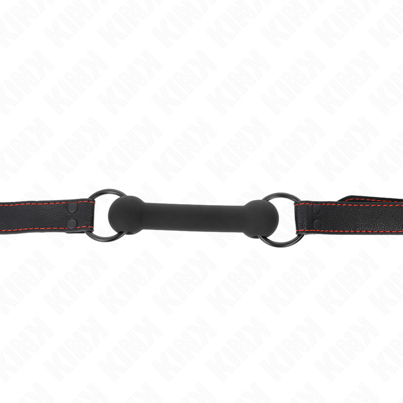 KINK - bőrhatású állítható gagszíj fekete 41-57 cm - Image 3