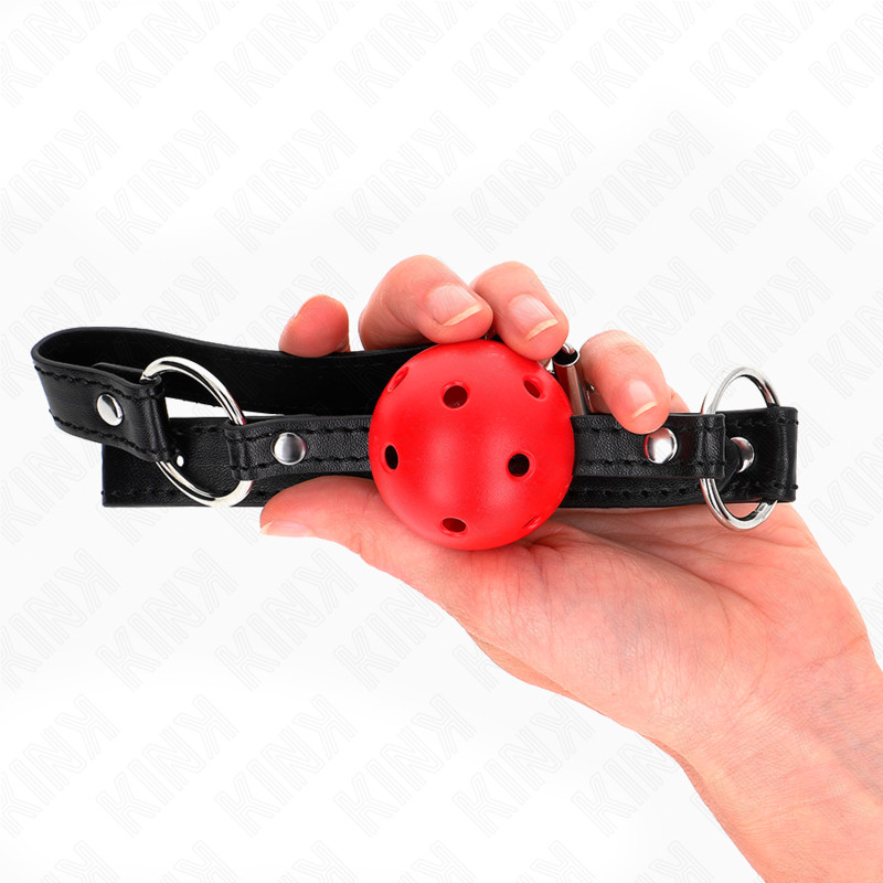 KINK – üreges, kemény piros golyós gag 4,5 cm - Image 3