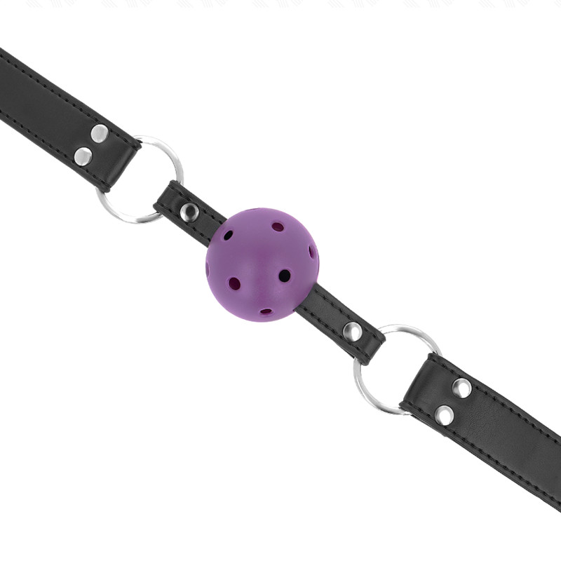 KINK - légáteresztő golyós gag dupla szegeccsel, állítható - Image 4
