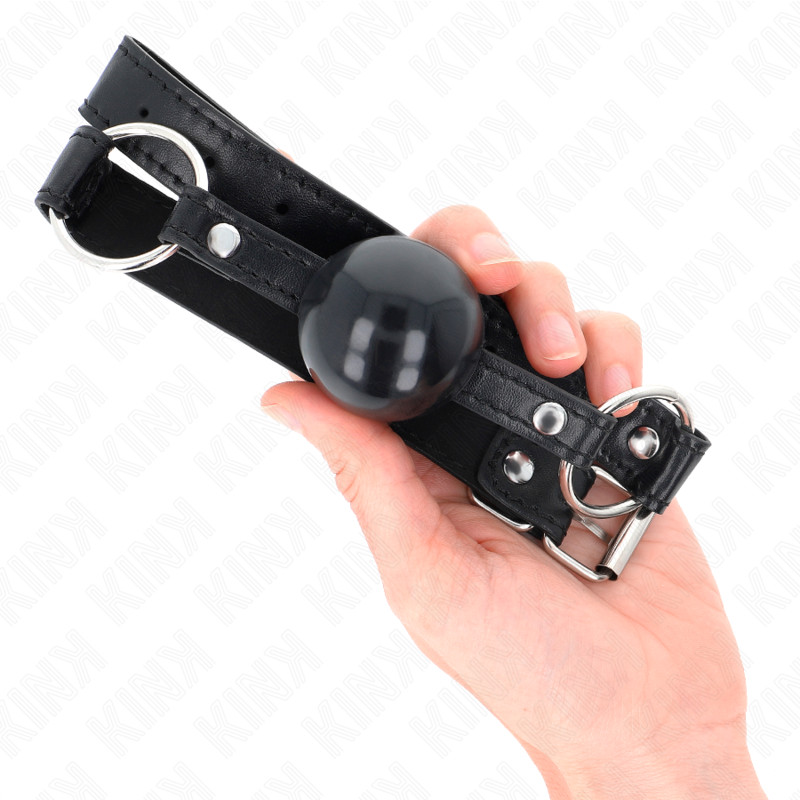 KINK – 4 cm fekete TPE golyó gag 60 x 2 cm - Image 4