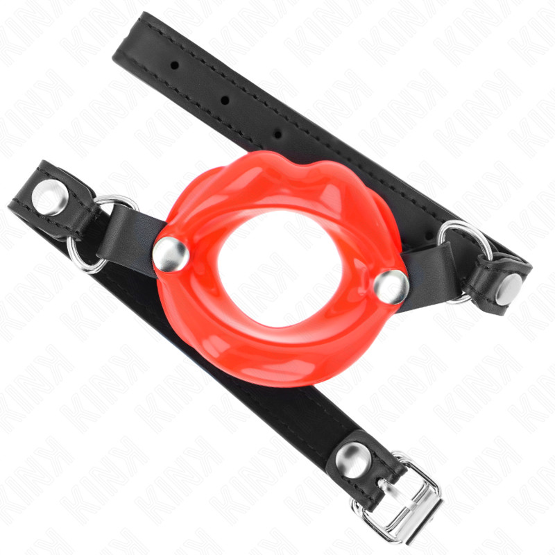 KINK - 8 cm-es gátló szájpecek állítható piros hevederrel - Image 2