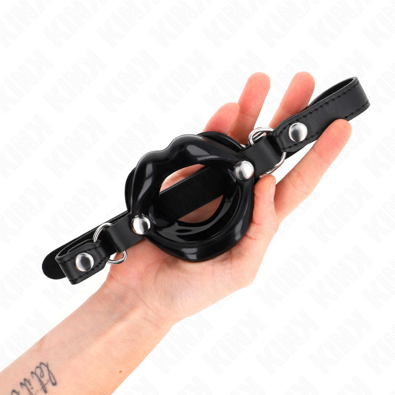 KINK - 8 cm bőrszíjas gag, állítható 39-58 cm között - Image 2