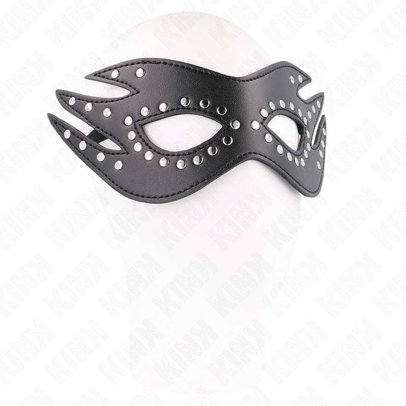 KINK - szegecses műbőr maszk, 26 x 9,5 cm - Image 3