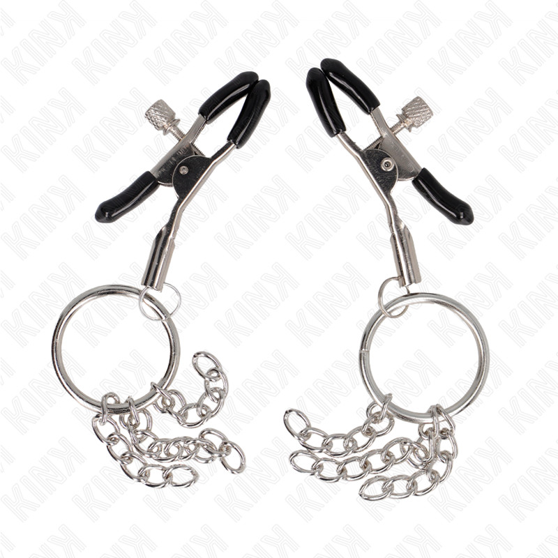 KINK – ezüst csiklócsipesz lánccal, 6 cm - Image 2