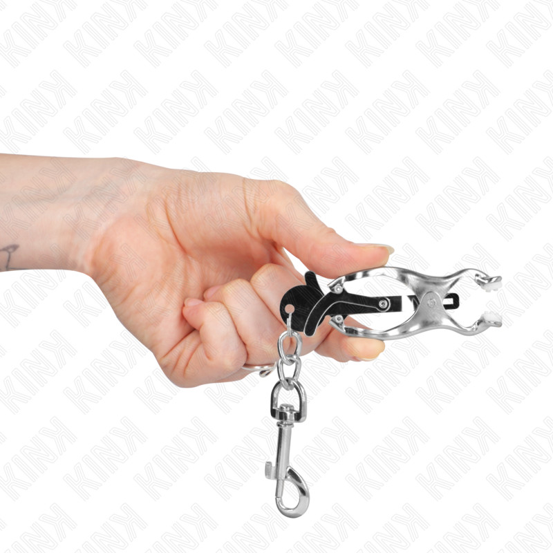 KINK - ezüst japán lóhere mellbimbócsipesz horgokkal - Image 4