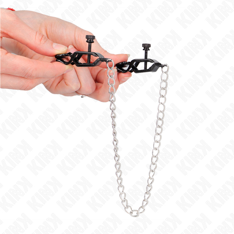 KINK - ezüst láncos mellbimbó klipsz 30 cm - Image 4