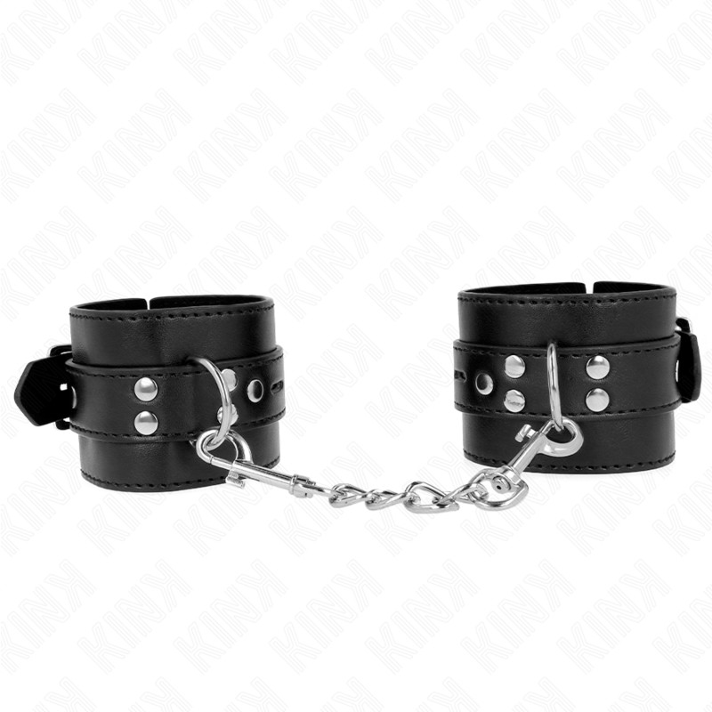 KINK - Állítható fekete csuklóbilincsek 17-28 cm-ig