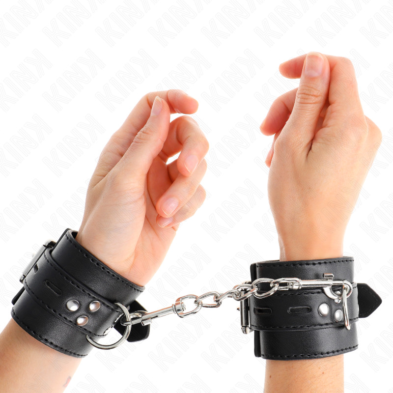 KINK - Állítható fekete csuklóbilincsek 17-28 cm-ig - Image 4