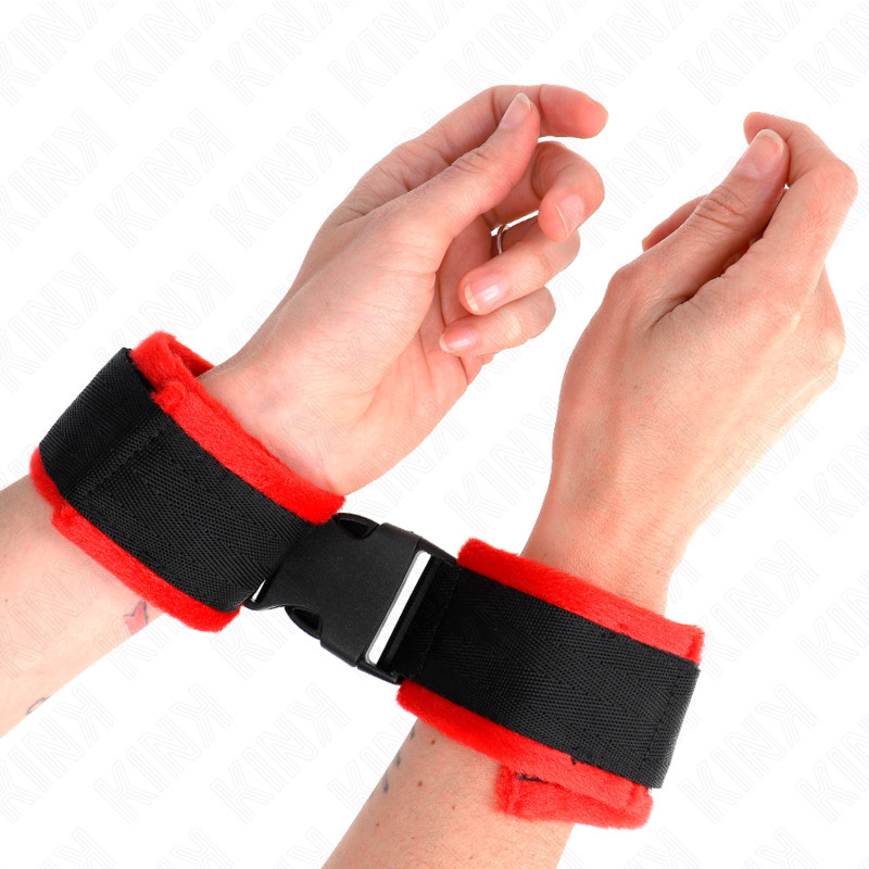 KINK – állítható nylon csuklóbilincsek, stílusos fekete - Image 4