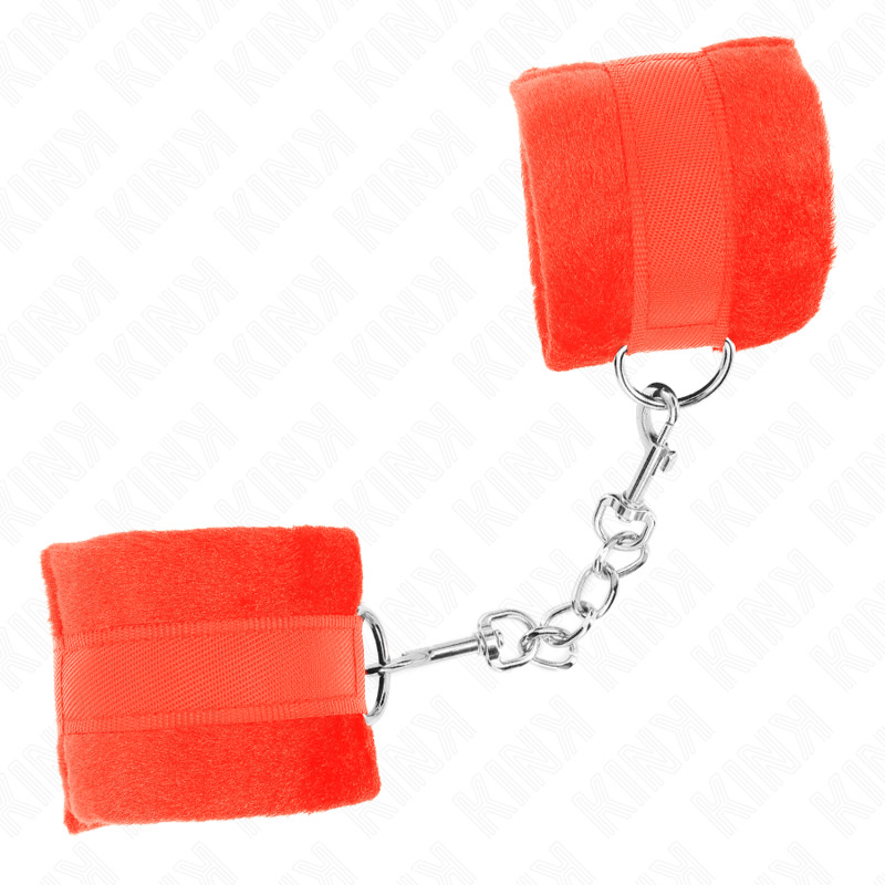 KINK – kezdő prémium szőrös bilincs (piros) - Image 2