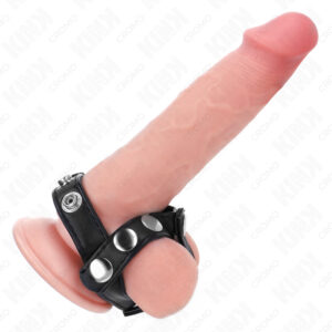 KINK – péniszgyűrű 3 állítható golyóelválasztó pánttal