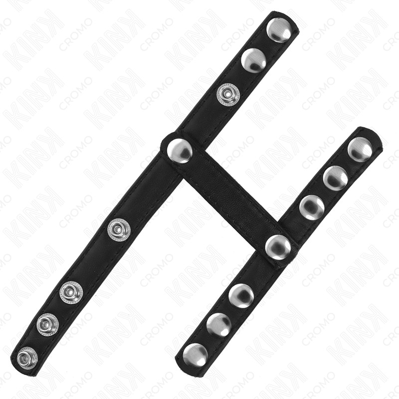 KINK – péniszgyűrű 3 állítható golyóelválasztó pánttal - Image 4
