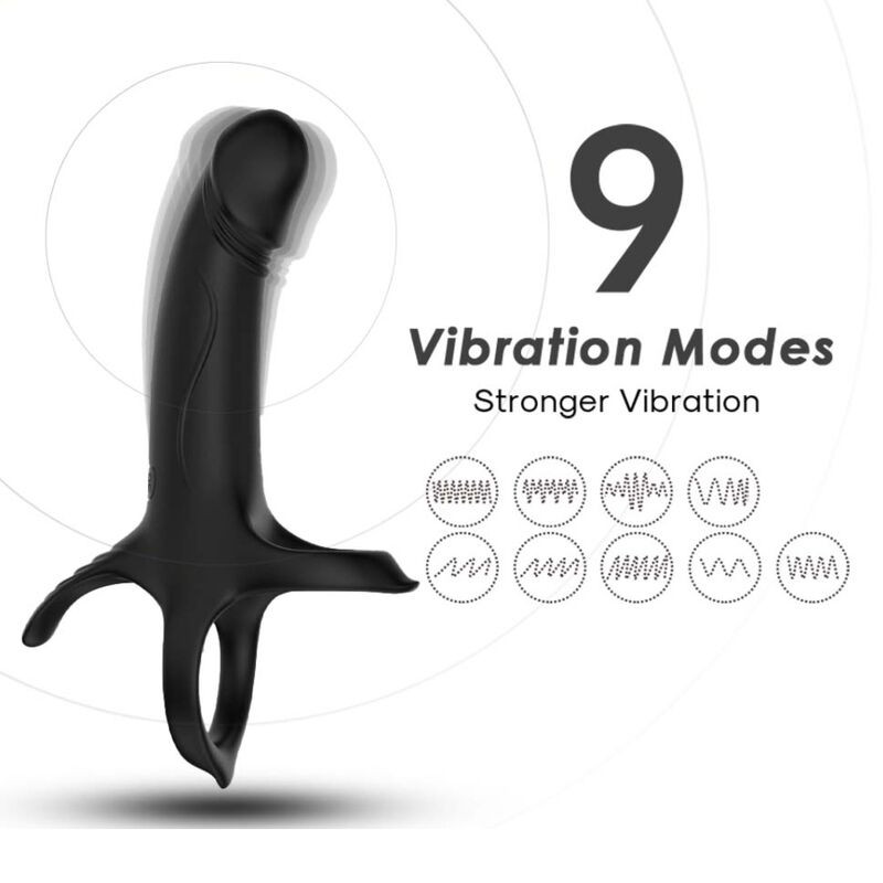 ARMONY – gyűrűs vibráló dildó fekete színben - Image 6