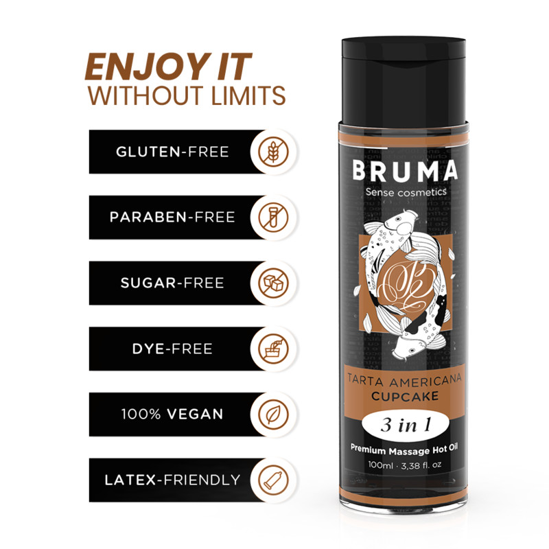 BRUMA – prémium 3 az 1-ben masszázsolaj cupcake 100 ml