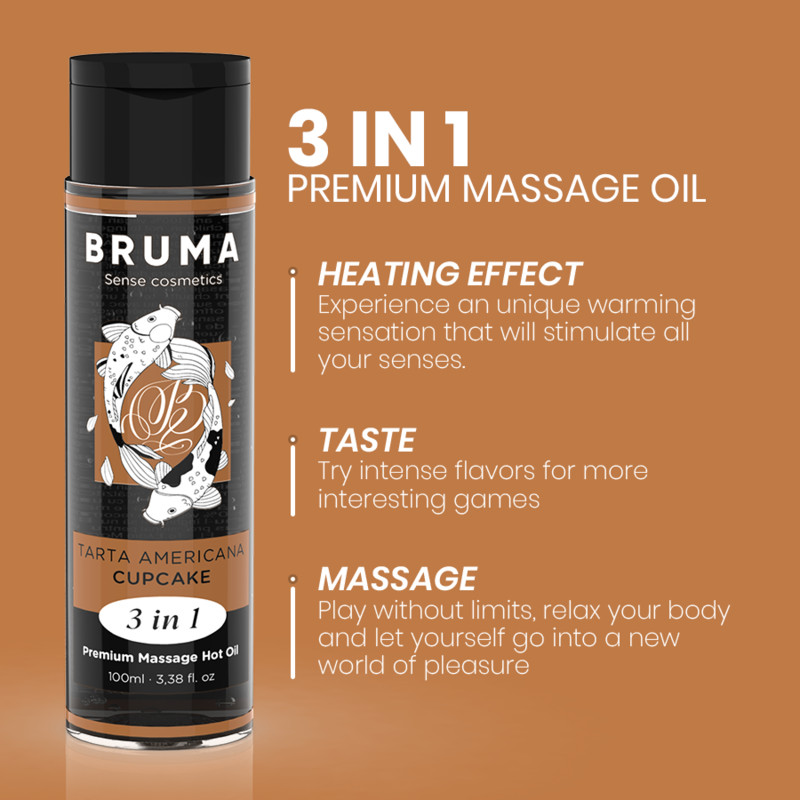 BRUMA – prémium 3 az 1-ben masszázsolaj cupcake 100 ml - Image 4
