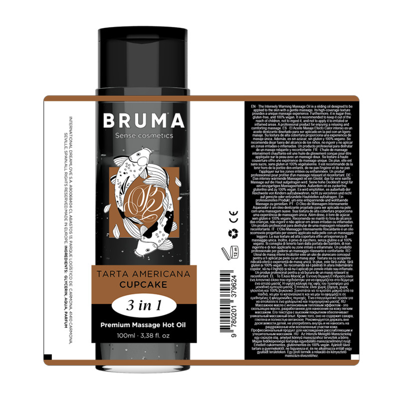 BRUMA – prémium 3 az 1-ben masszázsolaj cupcake 100 ml - Image 5