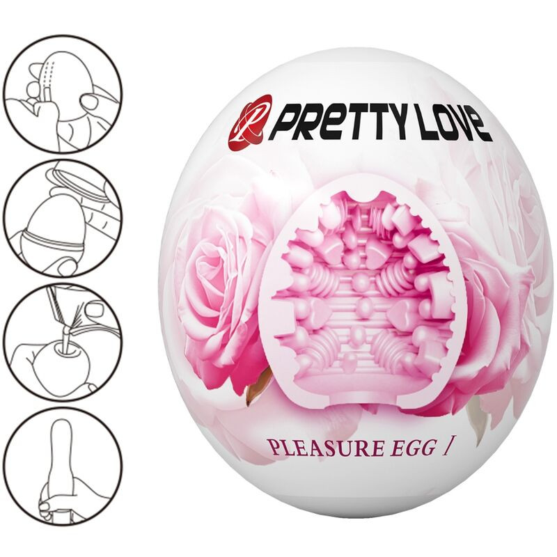 Pretty Love - prémium férfi maszturbáló tojás rózsaszín
