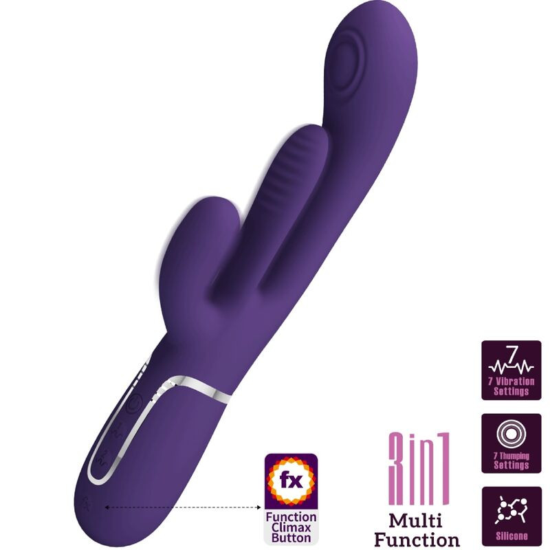PRETTY LOVE – Shania Triple – prémium multitasking nyuszivibrátor - Image 2