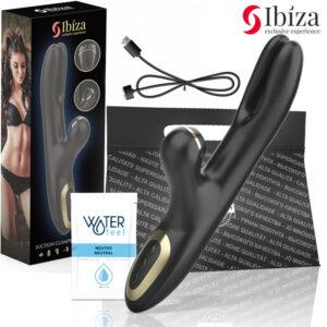 IBIZA – dupla vibrátor, szorító funkció, fekete