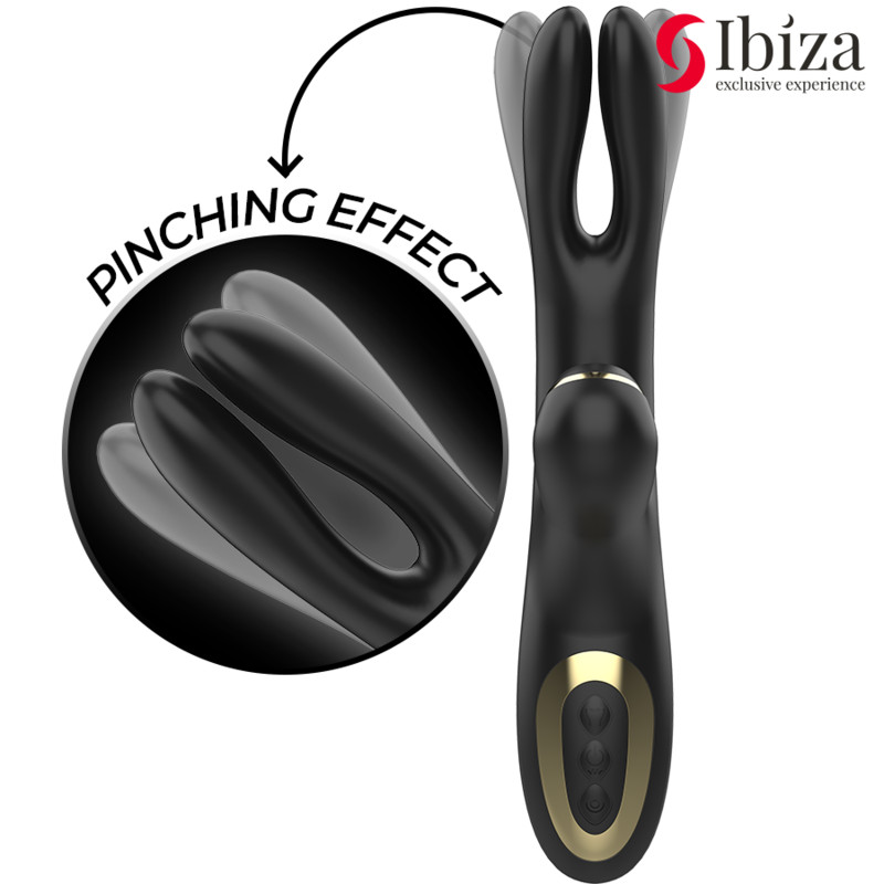 IBIZA – dupla vibrátor, szorító funkció, fekete - Image 2