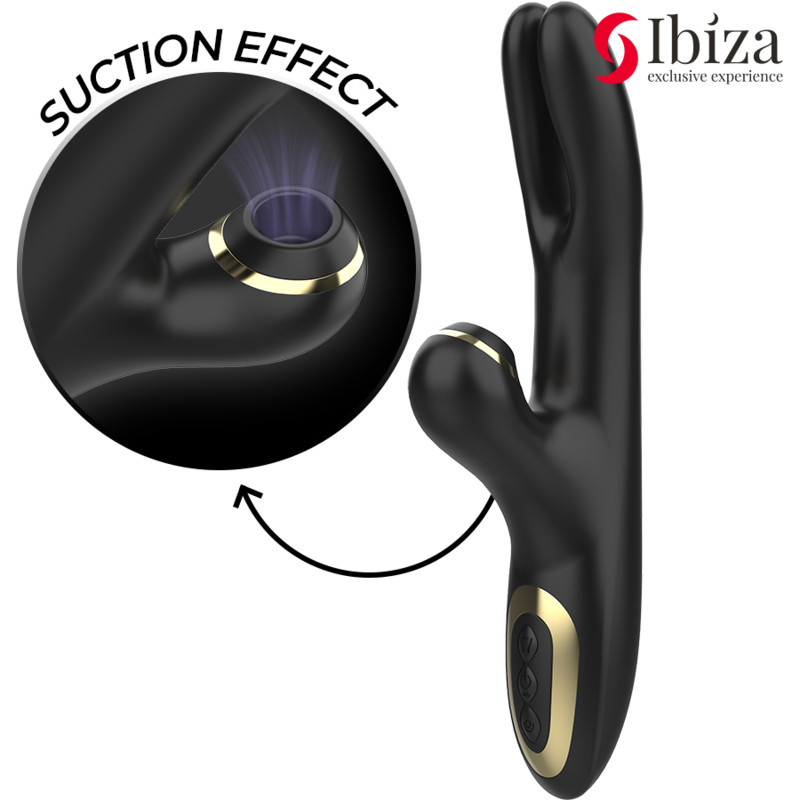 IBIZA – dupla vibrátor, szorító funkció, fekete - Image 3