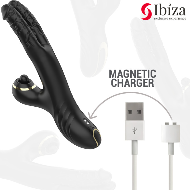 IBIZA - Két sárkány páros vibrátor fekete színben - Image 5