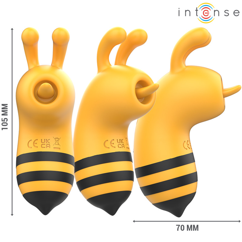 INTENSE Maya – érzékien izgató csiklóizgató sárga/fekete - Image 2