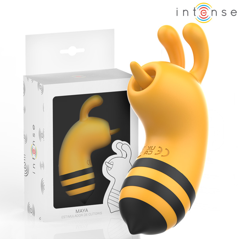 INTENSE Maya – érzékien izgató csiklóizgató sárga/fekete - Image 4