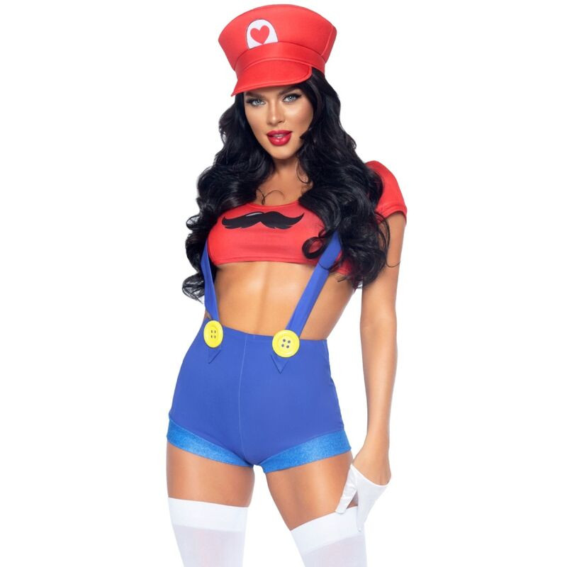 LEG AVENUE - szexi Mario Bros jelmez piros/kék színben