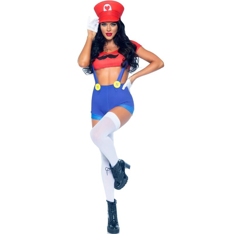 LEG AVENUE – szexi Mario Bros jelmez (piros/kék) - Image 2