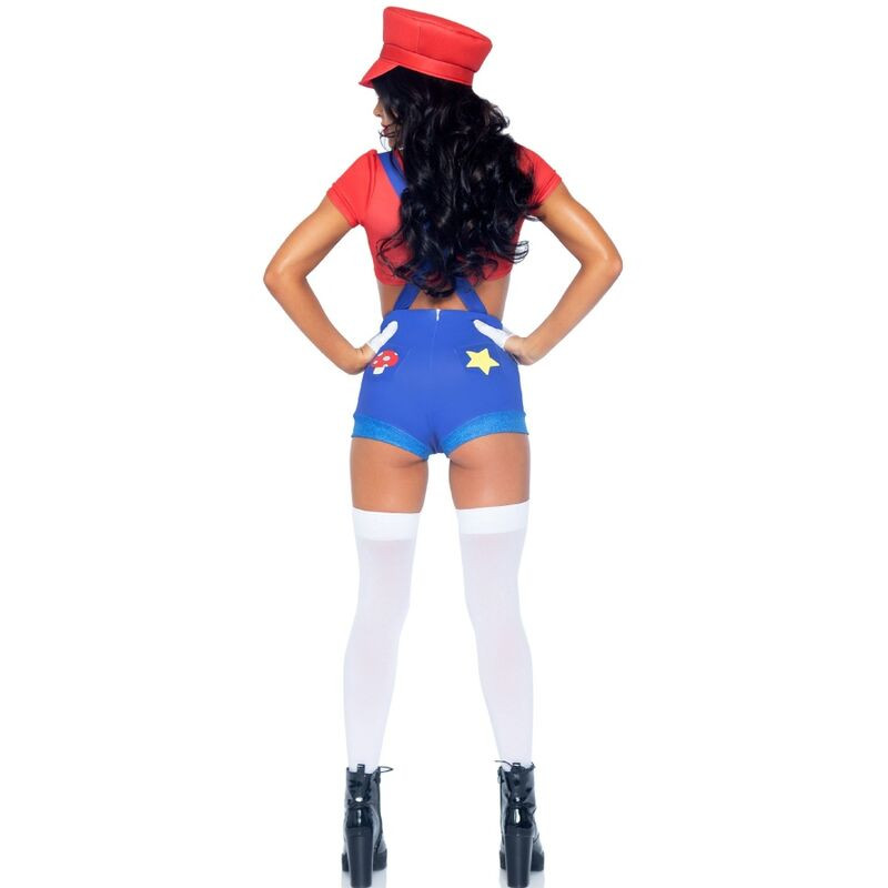 LEG AVENUE – szexi Mario Bros jelmez (piros/kék) - Image 3