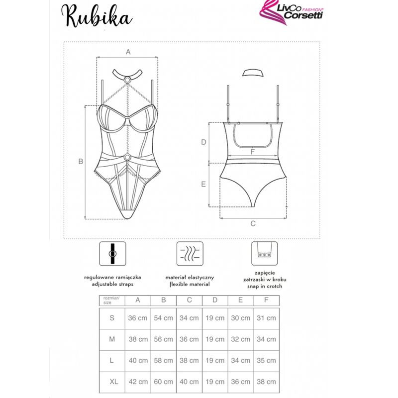 LIVCO CORSETTI FASHION – Rubika LC XG079 fekete body chokerrel - Image 4