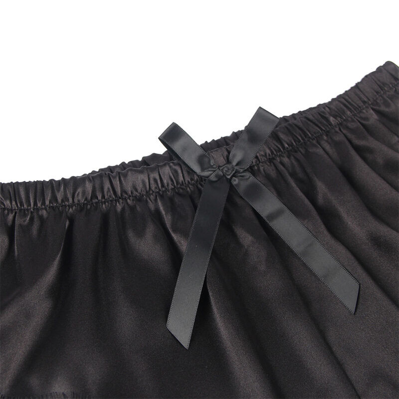 SUBBLIME – elegáns selyem hálóing csipkebrébellel Fekete S/M - Image 5