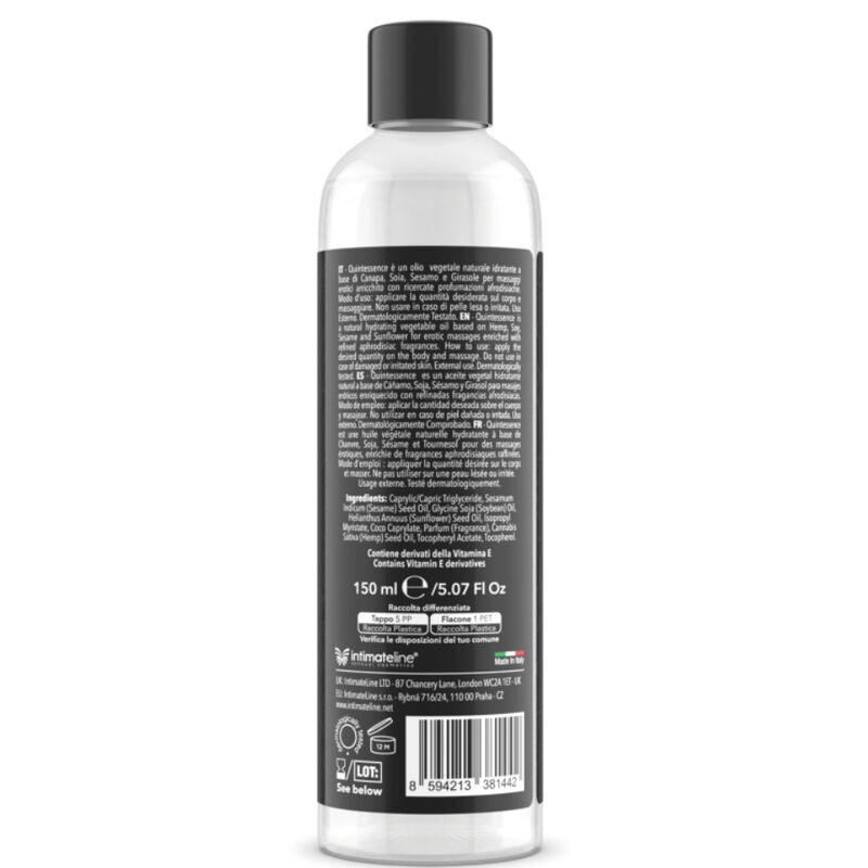 INTIMATELINE LUXURIA – érzéki masszázsolaj cukorköd 150 ml - Image 3