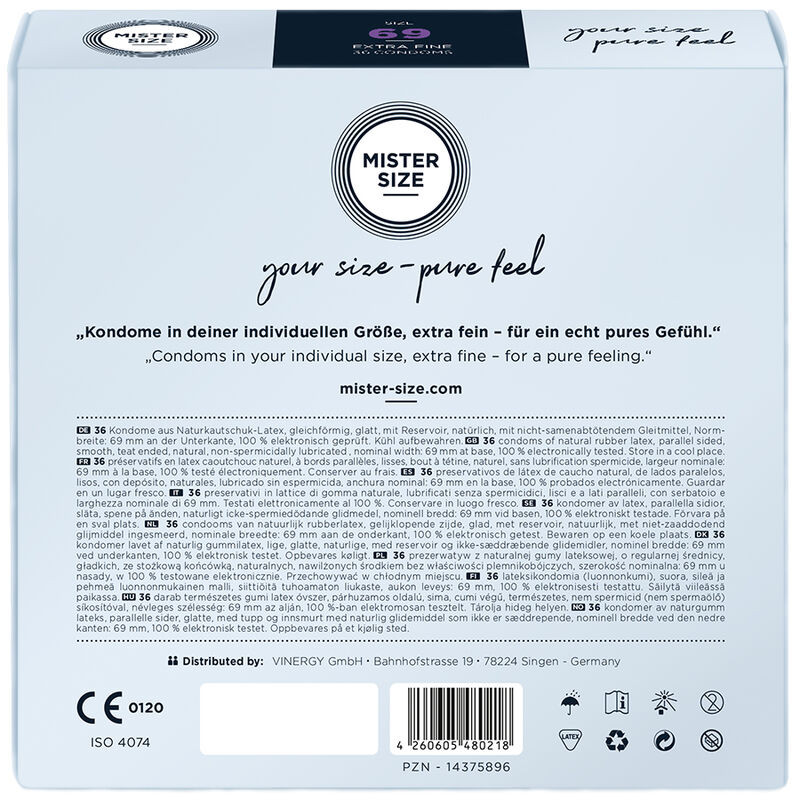 MISTER SIZE – XXXL óvszer 69 mm (36 db) prémium védelem - Image 3