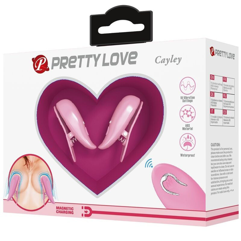 PRETTY LOVE Cailey – távirányítós vibráló mellbimbó csipesz - Image 8