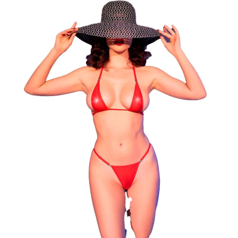 CHILIROSE - Érzéki mikro bikini piros S/M méretben - Image 2