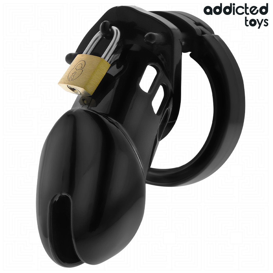 ADDICTED TOYS LOCKED - obsidian pénisz ketrec M méret - Image 2